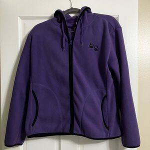 Animal Rescue Site purple fleece hooded jacket size L
